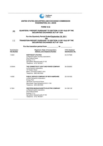 Vorschaubild Eversource Energy 10-Q Quartalsbericht 2011 