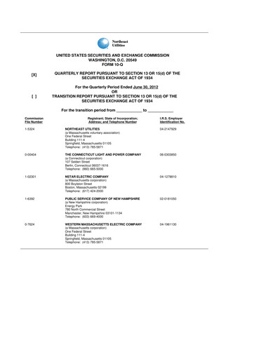 Vorschaubild Eversource Energy 10-Q Quartalsbericht  
