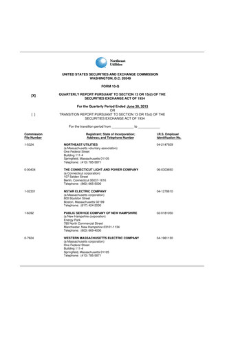 Vorschaubild Eversource Energy 10-Q Quartalsbericht 2013 