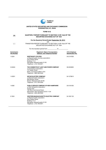 Vorschaubild Eversource Energy 10-Q Quartalsbericht 2013 