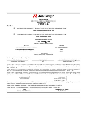 Thumbnail Xcel Energy 10-Q Quarterly Report FY2022 