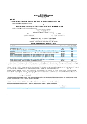 Thumbnail Wells Fargo 10-Q Quarterly Report FY2022 