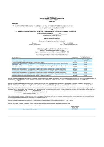 Thumbnail Wells Fargo 10-Q Quarterly Report FY2023 