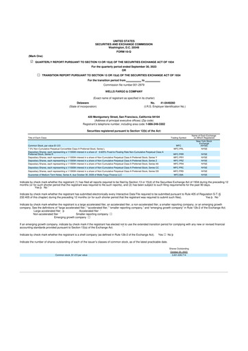 Thumbnail Wells Fargo 10-Q Quarterly Report FY2023 