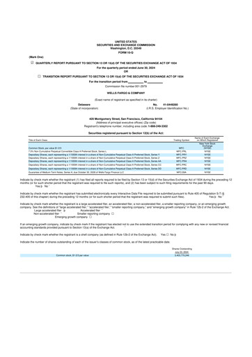 Thumbnail Wells Fargo 10-Q Quarterly Report FY2024 