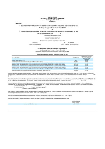 Thumbnail Wells Fargo 10-Q Quarterly Report FY2024 