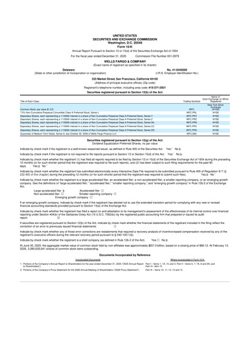 Thumbnail Wells Fargo 10-K Annual Report 2025