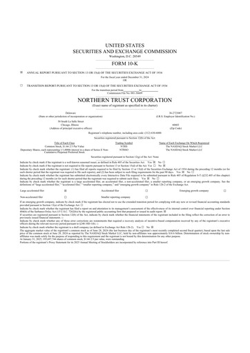 Thumbnail Northern Trust
 10-K Annual Report 2024