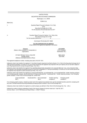 Thumbnail Oil-Dri Corporation Of America
 10-Q Quarterly Report FY2017 