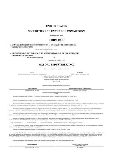 Thumbnail Oxford Industries
 10-K Annual Report 2017