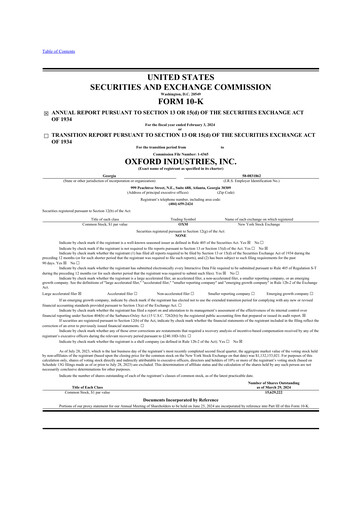 Thumbnail Oxford Industries
 10-K Annual Report 2023