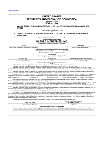 Thumbnail Oxford Industries
 10-K Annual Report 2025