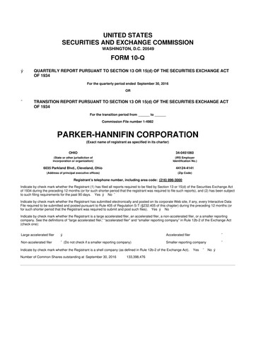 Thumbnail Parker-Hannifin
 10-Q Quarterly Report FY2017 