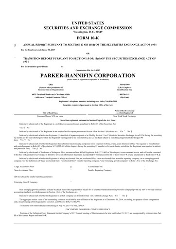 Thumbnail Parker-Hannifin
 10-K Annual Report 2017
