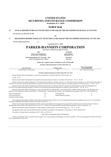 Thumbnail Parker-Hannifin
 10-K Annual Report 2021