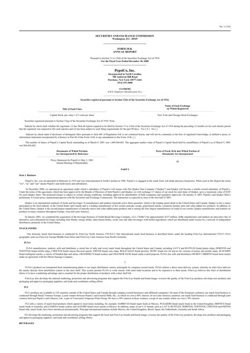 Thumbnail Pepsico 10-K Annual Report 