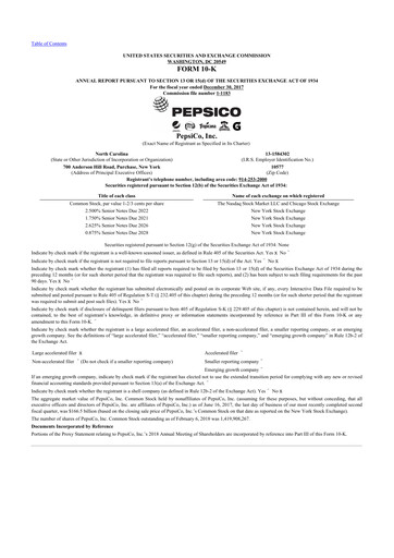 Thumbnail Pepsico 10-K Annual Report 2017