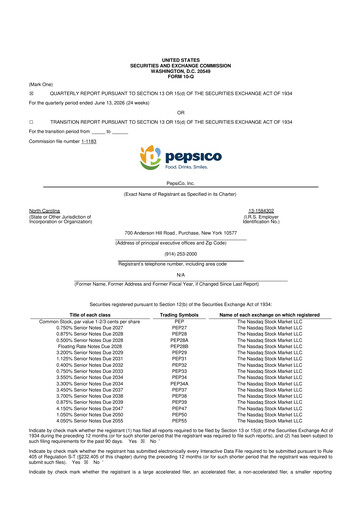 Vorschaubild Pepsico 10-Q Quartalsbericht 2026 