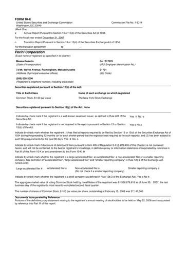 Thumbnail Tutor Perini Corporation
 10-K Annual Report 