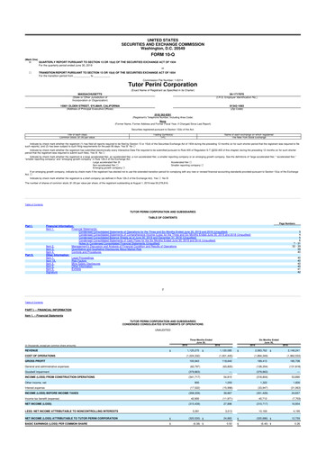 Vorschaubild Tutor Perini Corporation
 10-Q Quartalsbericht 2019 