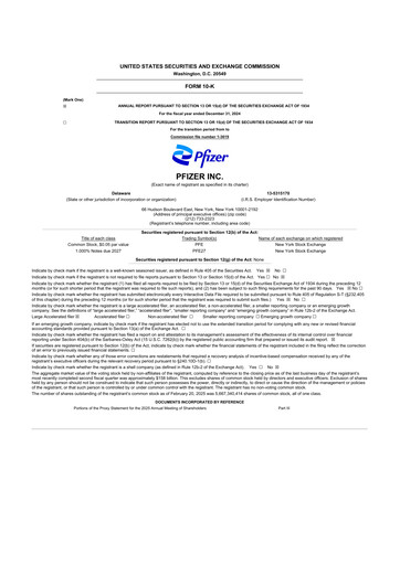 Thumbnail Pfizer 10-K Annual Report 2024