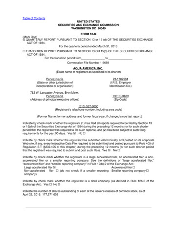 Thumbnail Essential Utilities
 10-Q Quarterly Report FY2016 