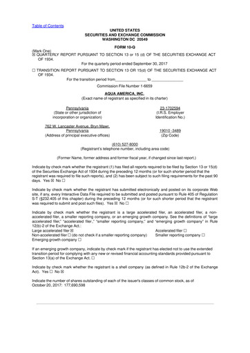 Thumbnail Essential Utilities
 10-Q Quarterly Report FY2017 