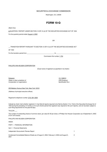 Thumbnail PVH Corp.
 10-Q Quarterly Report FY 
