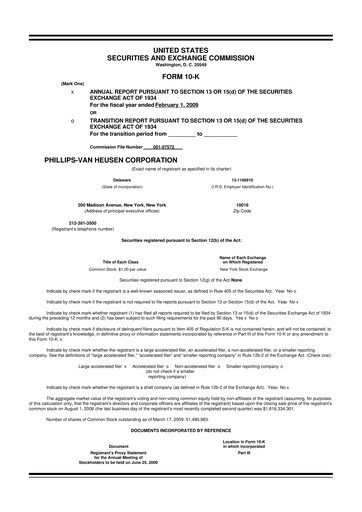 Thumbnail PVH Corp.
 10-K Annual Report 