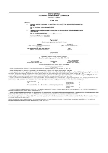 Thumbnail PVH Corp.
 10-K Annual Report 2022
