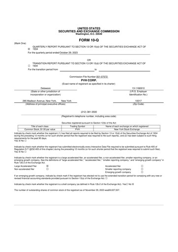 Thumbnail PVH Corp.
 10-Q Quarterly Report FY2023 