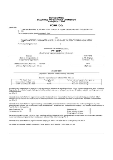 Thumbnail PVH Corp.
 10-Q Quarterly Report FY2024 