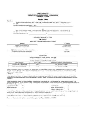 Thumbnail PVH Corp.
 10-Q Quarterly Report FY2026 