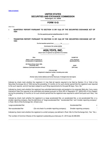 Thumbnail Agilysys 10-Q Quarterly Report FY2014 