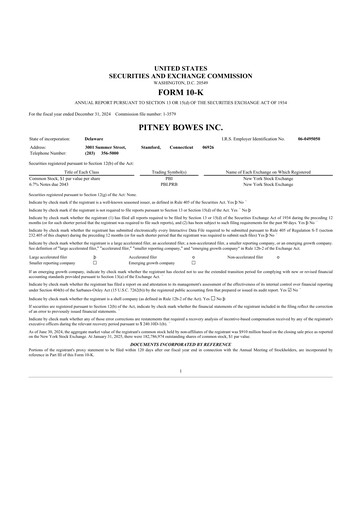 Thumbnail Pitney Bowes 10-K Annual Report 2024