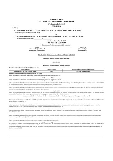 Thumbnail Brink's
 10-K Annual Report 2024