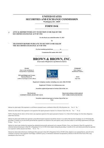 Thumbnail Brown & Brown
 10-K Annual Report 2015