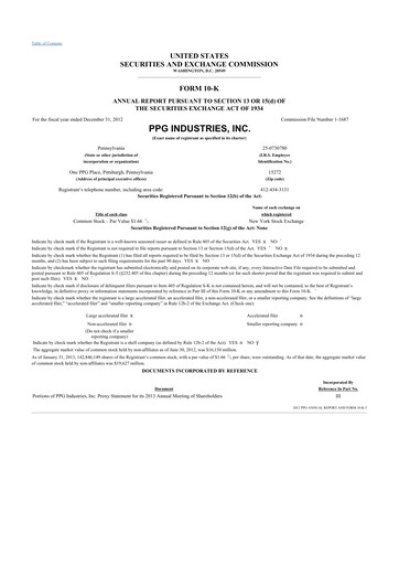 Thumbnail PPG Industries
 10-K Annual Report 2012