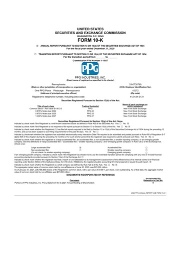 Thumbnail PPG Industries
 10-K Annual Report 2020