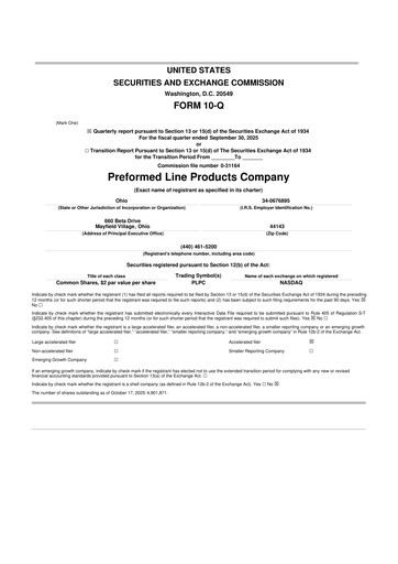 Vorschaubild Preformed Line Products 10-Q Quartalsbericht 2025 