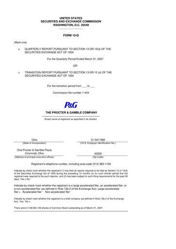 Vorschaubild Procter & Gamble 10-Q Quartalsbericht  