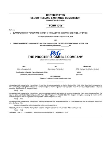 Vorschaubild Procter & Gamble 10-Q Quartalsbericht 2017 