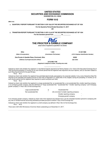 Vorschaubild Procter & Gamble 10-Q Quartalsbericht 2018 