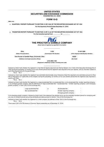 Vorschaubild Procter & Gamble 10-Q Quartalsbericht 2019 