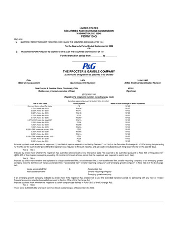 Vorschaubild Procter & Gamble 10-Q Quartalsbericht 2023 