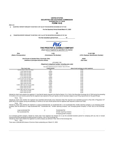 Vorschaubild Procter & Gamble 10-Q Quartalsbericht 2023 