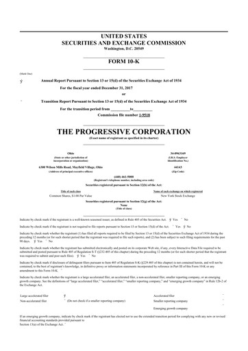 Thumbnail Progressive 10-K Annual Report 2017