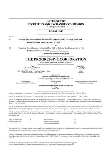 Thumbnail Progressive 10-K Annual Report 2023