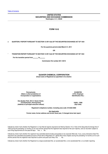Thumbnail Quaker Houghton 10-Q Quarterly Report FY 