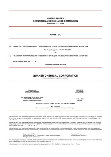 Thumbnail Quaker Houghton 10-Q Quarterly Report FY2018 